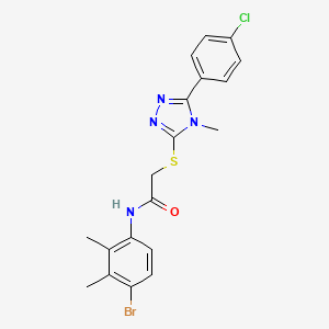 molecular formula C19H18BrClN4OS B4673410 N-(4-bromo-2,3-dimethylphenyl)-2-{[5-(4-chlorophenyl)-4-methyl-4H-1,2,4-triazol-3-yl]thio}acetamide 