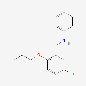 molecular formula C16H18ClNO B4673414 (5-chloro-2-propoxybenzyl)phenylamine 