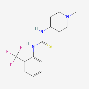 molecular formula C14H18F3N3S B4673433 N-(1-methyl-4-piperidinyl)-N'-[2-(trifluoromethyl)phenyl]thiourea 