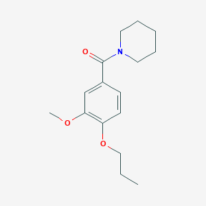 molecular formula C16H23NO3 B4673447 1-(3-methoxy-4-propoxybenzoyl)piperidine 