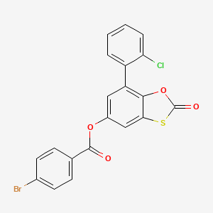 molecular formula C20H10BrClO4S B4673481 7-(2-chlorophenyl)-2-oxo-1,3-benzoxathiol-5-yl 4-bromobenzoate 
