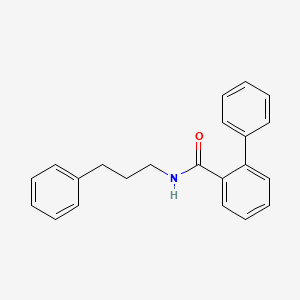 molecular formula C22H21NO B4673487 N-(3-phenylpropyl)-2-biphenylcarboxamide 