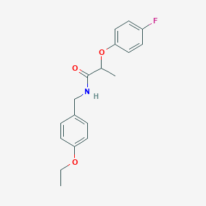 molecular formula C18H20FNO3 B4673494 N-(4-ethoxybenzyl)-2-(4-fluorophenoxy)propanamide 