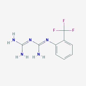 molecular formula C9H10F3N5 B4673512 N''-[amino(imino)methyl]-N-[2-(trifluoromethyl)phenyl]guanidine CAS No. 2713-75-9