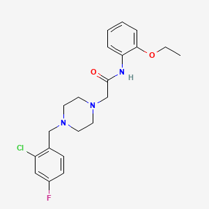 molecular formula C21H25ClFN3O2 B4673518 2-[4-(2-chloro-4-fluorobenzyl)-1-piperazinyl]-N-(2-ethoxyphenyl)acetamide 