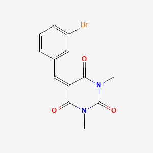 molecular formula C13H11BrN2O3 B4673537 5-(3-bromobenzylidene)-1,3-dimethyl-2,4,6(1H,3H,5H)-pyrimidinetrione 