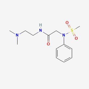 molecular formula C13H21N3O3S B4673556 N~1~-[2-(dimethylamino)ethyl]-N~2~-(methylsulfonyl)-N~2~-phenylglycinamide 