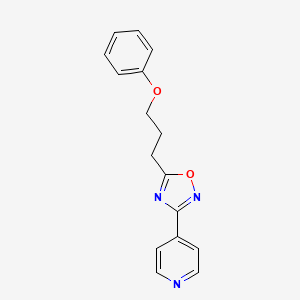 molecular formula C16H15N3O2 B4673599 4-[5-(3-phenoxypropyl)-1,2,4-oxadiazol-3-yl]pyridine 