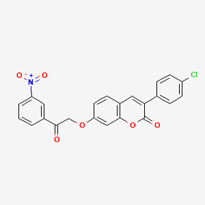3-(4-chlorophenyl)-7-[2-(3-nitrophenyl)-2-oxoethoxy]-2H-chromen-2-one