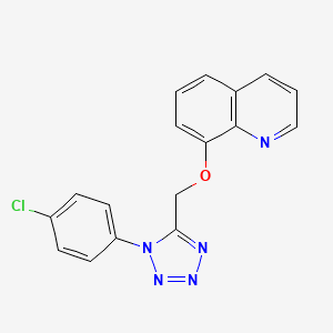 molecular formula C17H12ClN5O B4673617 8-{[1-(4-chlorophenyl)-1H-tetrazol-5-yl]methoxy}quinoline 