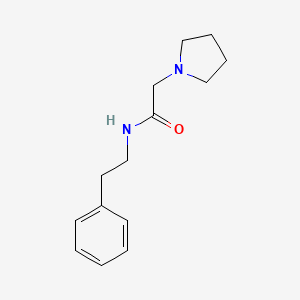 molecular formula C14H20N2O B4673650 N-(2-phenylethyl)-2-(1-pyrrolidinyl)acetamide 