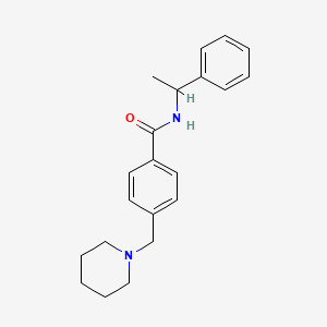 N-(1-phenylethyl)-4-(1-piperidinylmethyl)benzamide