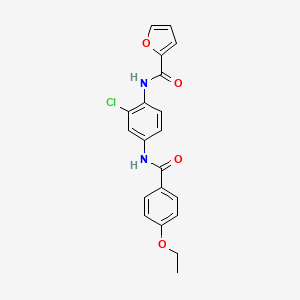 molecular formula C20H17ClN2O4 B4673679 N-{2-chloro-4-[(4-ethoxybenzoyl)amino]phenyl}-2-furamide 