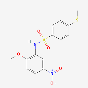 molecular formula C14H14N2O5S2 B4673698 N-(2-methoxy-5-nitrophenyl)-4-(methylthio)benzenesulfonamide 