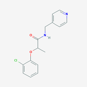 molecular formula C15H15ClN2O2 B4673725 2-(2-chlorophenoxy)-N-(4-pyridinylmethyl)propanamide 