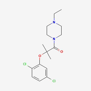 molecular formula C16H22Cl2N2O2 B4673736 1-[2-(2,5-dichlorophenoxy)-2-methylpropanoyl]-4-ethylpiperazine 