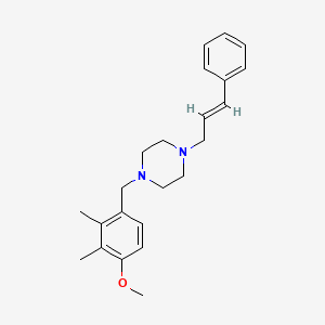molecular formula C23H30N2O B4673768 1-(4-methoxy-2,3-dimethylbenzyl)-4-(3-phenyl-2-propen-1-yl)piperazine 