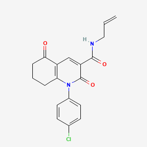 molecular formula C19H17ClN2O3 B4673773 N-allyl-1-(4-chlorophenyl)-2,5-dioxo-1,2,5,6,7,8-hexahydro-3-quinolinecarboxamide 