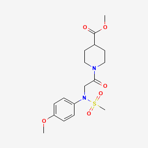 molecular formula C17H24N2O6S B4673786 methyl 1-[N-(4-methoxyphenyl)-N-(methylsulfonyl)glycyl]-4-piperidinecarboxylate 
