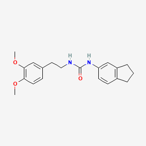 molecular formula C20H24N2O3 B4673794 N-(2,3-dihydro-1H-inden-5-yl)-N'-[2-(3,4-dimethoxyphenyl)ethyl]urea 