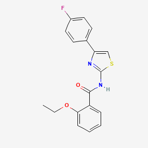 molecular formula C18H15FN2O2S B4673822 2-ethoxy-N-[4-(4-fluorophenyl)-1,3-thiazol-2-yl]benzamide 