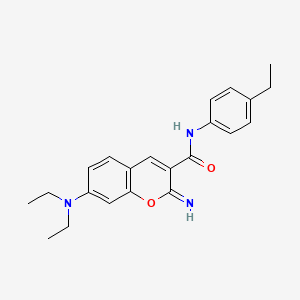 7-(diethylamino)-N-(4-ethylphenyl)-2-imino-2H-chromene-3-carboxamide