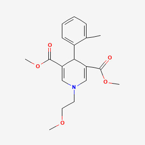 molecular formula C19H23NO5 B4673961 dimethyl 1-(2-methoxyethyl)-4-(2-methylphenyl)-1,4-dihydro-3,5-pyridinedicarboxylate 