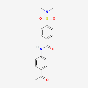molecular formula C17H18N2O4S B4673964 N-(4-acetylphenyl)-4-[(dimethylamino)sulfonyl]benzamide 