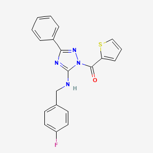 molecular formula C20H15FN4OS B4673970 N-(4-fluorobenzyl)-3-phenyl-1-(2-thienylcarbonyl)-1H-1,2,4-triazol-5-amine 