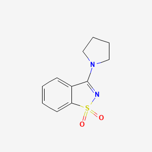 molecular formula C11H12N2O2S B4674000 3-(1-pyrrolidinyl)-1,2-benzisothiazole 1,1-dioxide CAS No. 53541-65-4