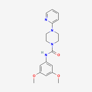 molecular formula C18H22N4O3 B4674091 N-(3,5-dimethoxyphenyl)-4-(2-pyridinyl)-1-piperazinecarboxamide 