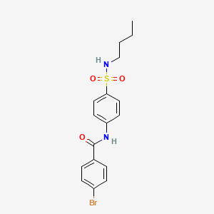 molecular formula C17H19BrN2O3S B4674111 4-bromo-N-{4-[(butylamino)sulfonyl]phenyl}benzamide 