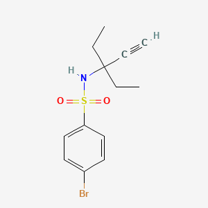 molecular formula C13H16BrNO2S B4674134 4-bromo-N-(1,1-diethyl-2-propyn-1-yl)benzenesulfonamide 