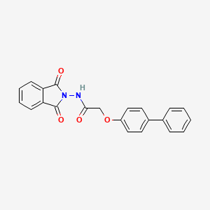 2-(4-biphenylyloxy)-N-(1,3-dioxo-1,3-dihydro-2H-isoindol-2-yl)acetamide