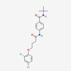 molecular formula C21H24Cl2N2O3 B4674151 N-(tert-butyl)-4-{[4-(2,4-dichlorophenoxy)butanoyl]amino}benzamide 