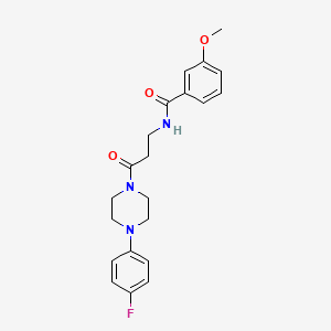 molecular formula C21H24FN3O3 B4674164 N-{3-[4-(4-fluorophenyl)-1-piperazinyl]-3-oxopropyl}-3-methoxybenzamide 