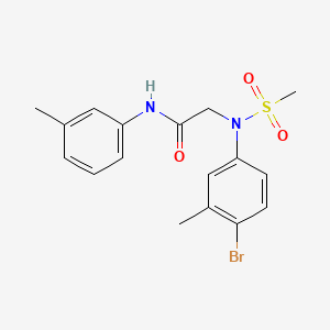 molecular formula C17H19BrN2O3S B4674223 N~2~-(4-bromo-3-methylphenyl)-N~1~-(3-methylphenyl)-N~2~-(methylsulfonyl)glycinamide 