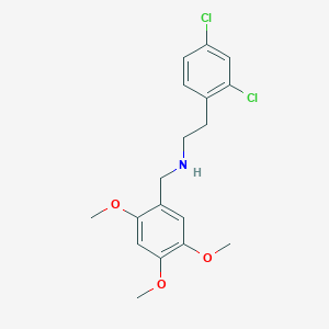 molecular formula C18H21Cl2NO3 B4674224 2-(2,4-dichlorophenyl)-N-(2,4,5-trimethoxybenzyl)ethanamine 