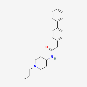 molecular formula C22H28N2O B4674241 2-(4-biphenylyl)-N-(1-propyl-4-piperidinyl)acetamide 