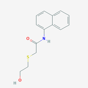 molecular formula C14H15NO2S B4674246 2-[(2-hydroxyethyl)thio]-N-1-naphthylacetamide 