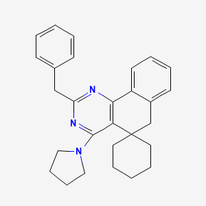 2-benzyl-4-(1-pyrrolidinyl)-6H-spiro[benzo[h]quinazoline-5,1'-cyclohexane]