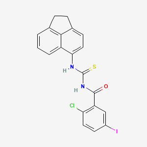 molecular formula C20H14ClIN2OS B4674295 2-chloro-N-[(1,2-dihydro-5-acenaphthylenylamino)carbonothioyl]-5-iodobenzamide 