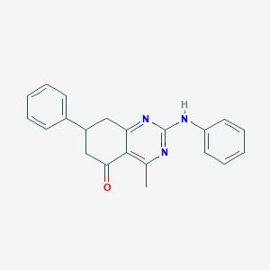 molecular formula C21H19N3O B4674329 2-anilino-4-methyl-7-phenyl-7,8-dihydro-5(6H)-quinazolinone 
