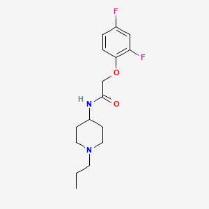 molecular formula C16H22F2N2O2 B4674339 2-(2,4-difluorophenoxy)-N-(1-propyl-4-piperidinyl)acetamide 