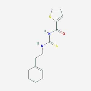 molecular formula C14H18N2OS2 B467434 N-[2-(cyclohexen-1-yl)ethylcarbamothioyl]thiophene-2-carboxamide CAS No. 379713-57-2