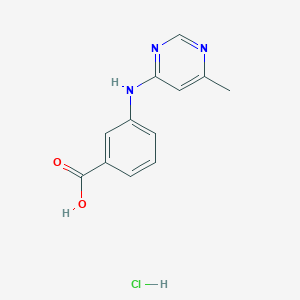 molecular formula C12H12ClN3O2 B4674362 3-[(6-methylpyrimidin-4-yl)amino]benzoic acid hydrochloride 