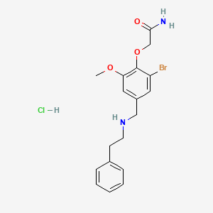 2-(2-bromo-6-methoxy-4-{[(2-phenylethyl)amino]methyl}phenoxy)acetamide hydrochloride