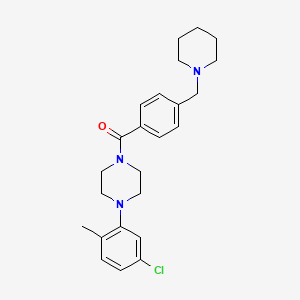 molecular formula C24H30ClN3O B4674455 1-(5-chloro-2-methylphenyl)-4-[4-(1-piperidinylmethyl)benzoyl]piperazine 