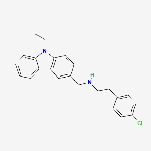 molecular formula C23H23ClN2 B4674468 2-(4-chlorophenyl)-N-[(9-ethyl-9H-carbazol-3-yl)methyl]ethanamine 