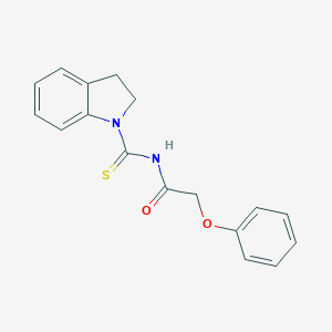 molecular formula C17H16N2O2S B467449 N-(2,3-dihydro-1H-indol-1-ylcarbonothioyl)-2-phenoxyacetamide CAS No. 642953-10-4